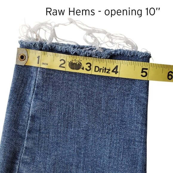 Banana Republic Mid Rise Mr. Skinny Raw Hem Ripped Knee Jeans Big Sur Wash 29 - Picture 10 of 12